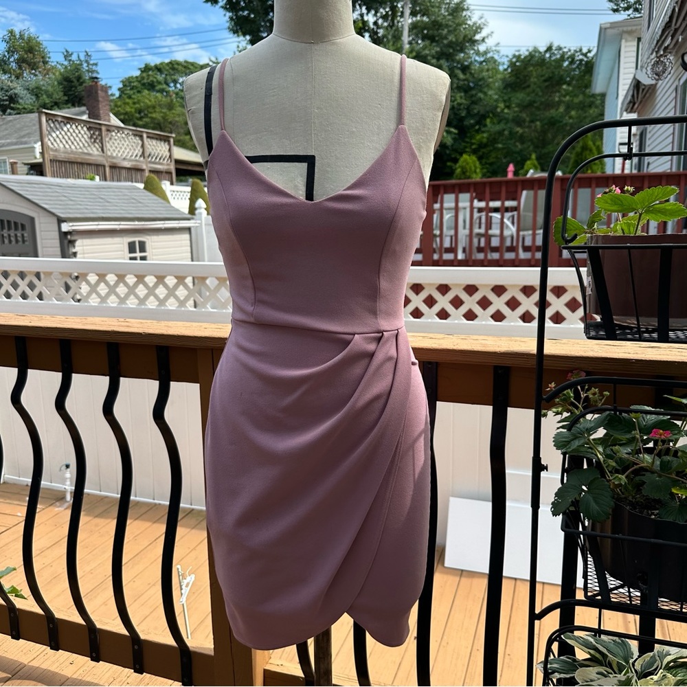 Lulus Purple Dress with Ruffle